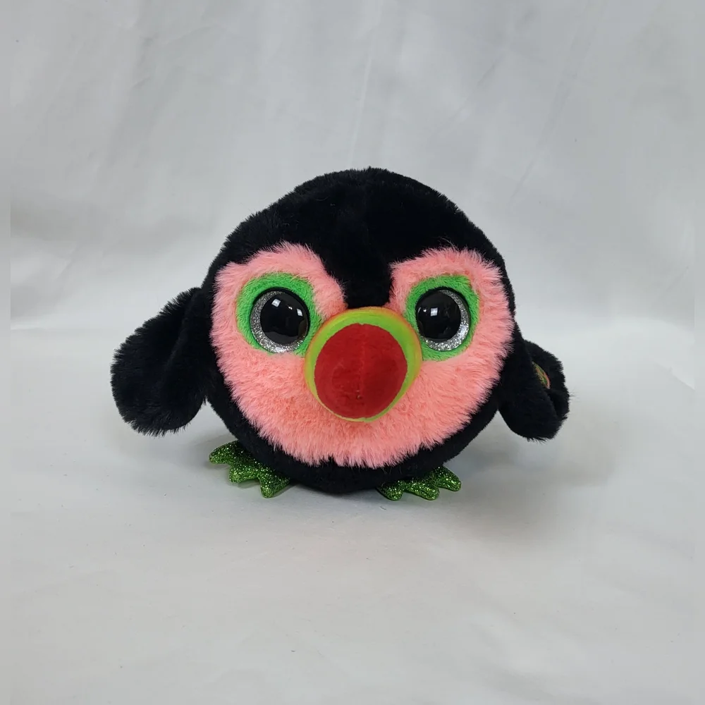 Zuru Pets‎ Alive Chirpy Birds S1 Black Pink Toucan Whistling Interactive Plush
